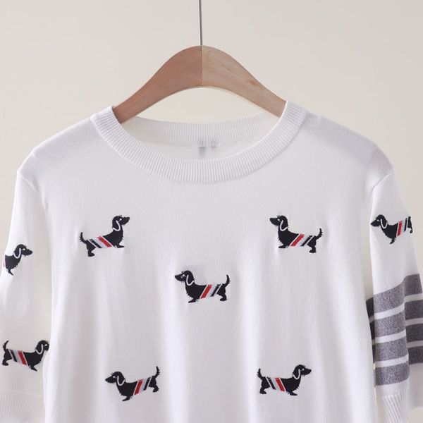  A438-Áo Thun Len Thêu Nhiều Cún Cưng 