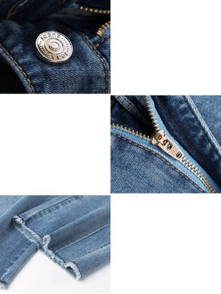  Q298-Quần Jeans Ống Loe 9 Tấc Co Dãn 