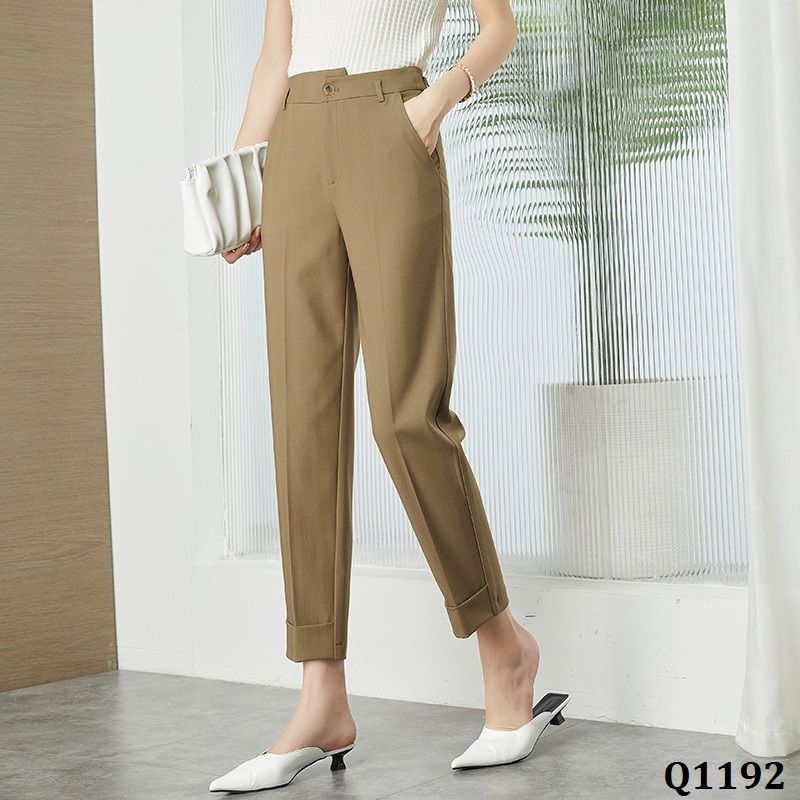  Q1192-Quần Âu Co Dãn Cách Điệu Lưng Gấu 
