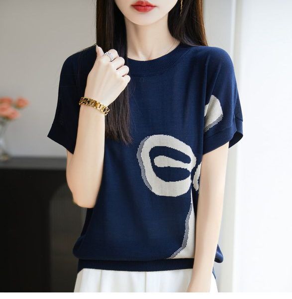  A967-Áo Thun Len Họa Tiết 