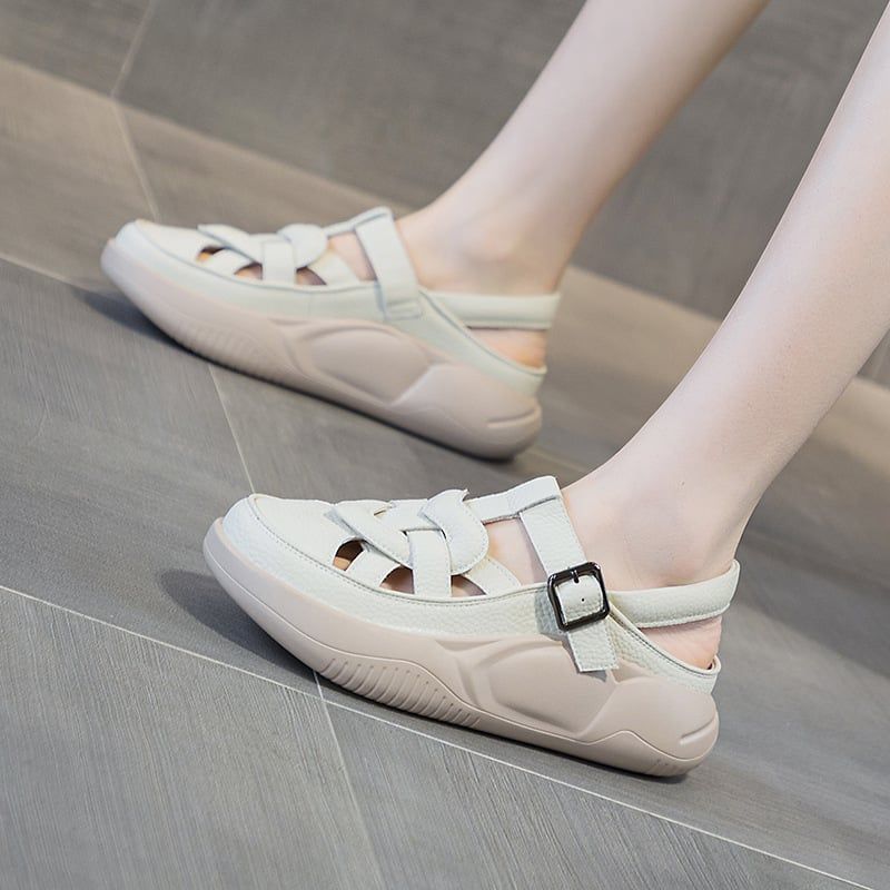  G194-Giày Sandal Da Thật Trái Tim Êm Thoáng 