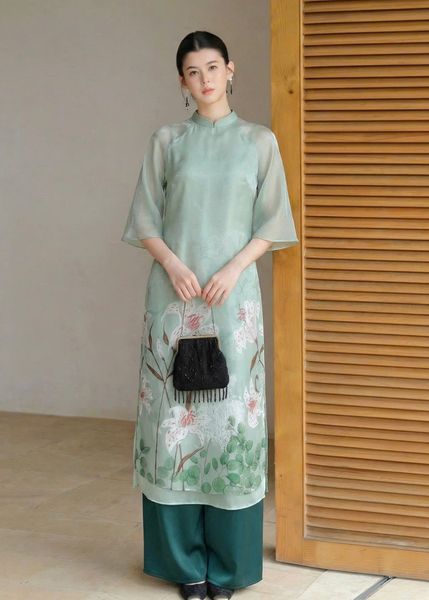  AD01-Áo Dài Tơ 2 Lớp 