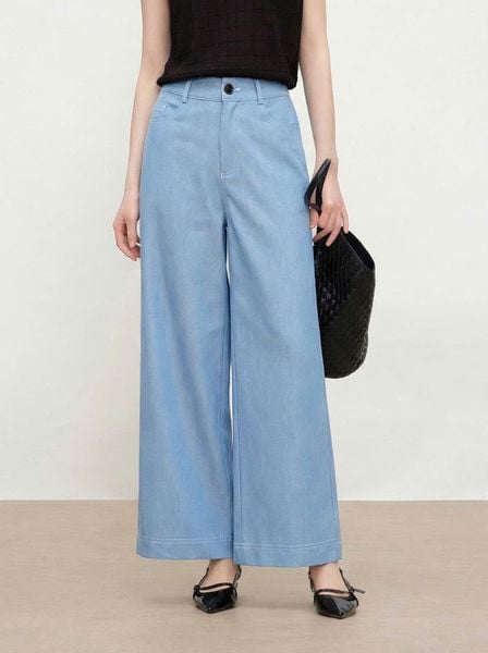  Q386-Quần Demin Ống Suông Khóa Kéo 