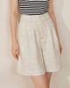 Q329- Quần Short Linen Xếp Ly Eo