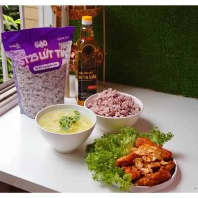  Gạo ST25 Lứt Tím túi 2kg - Dẻo mềm, thơm đặc trưng, giàu dinh dưỡng 