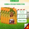 Combo 4 túi gạo Thơm ST 5kg/ túi (Tổng đơn 20kg) Dẻo vừa, thơm ngon phù hợp nhiều gia đình