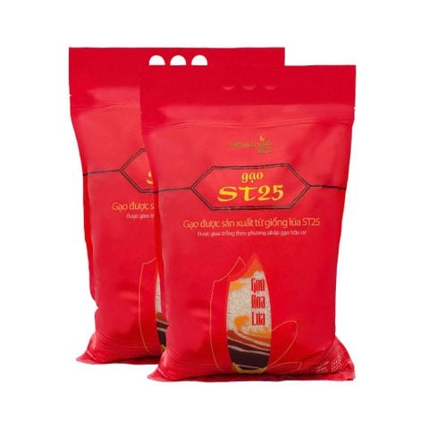  Combo 10kg Gạo ST25 Hoa Lúa dẻo mềm, thơm ngon (túi 5kg) 