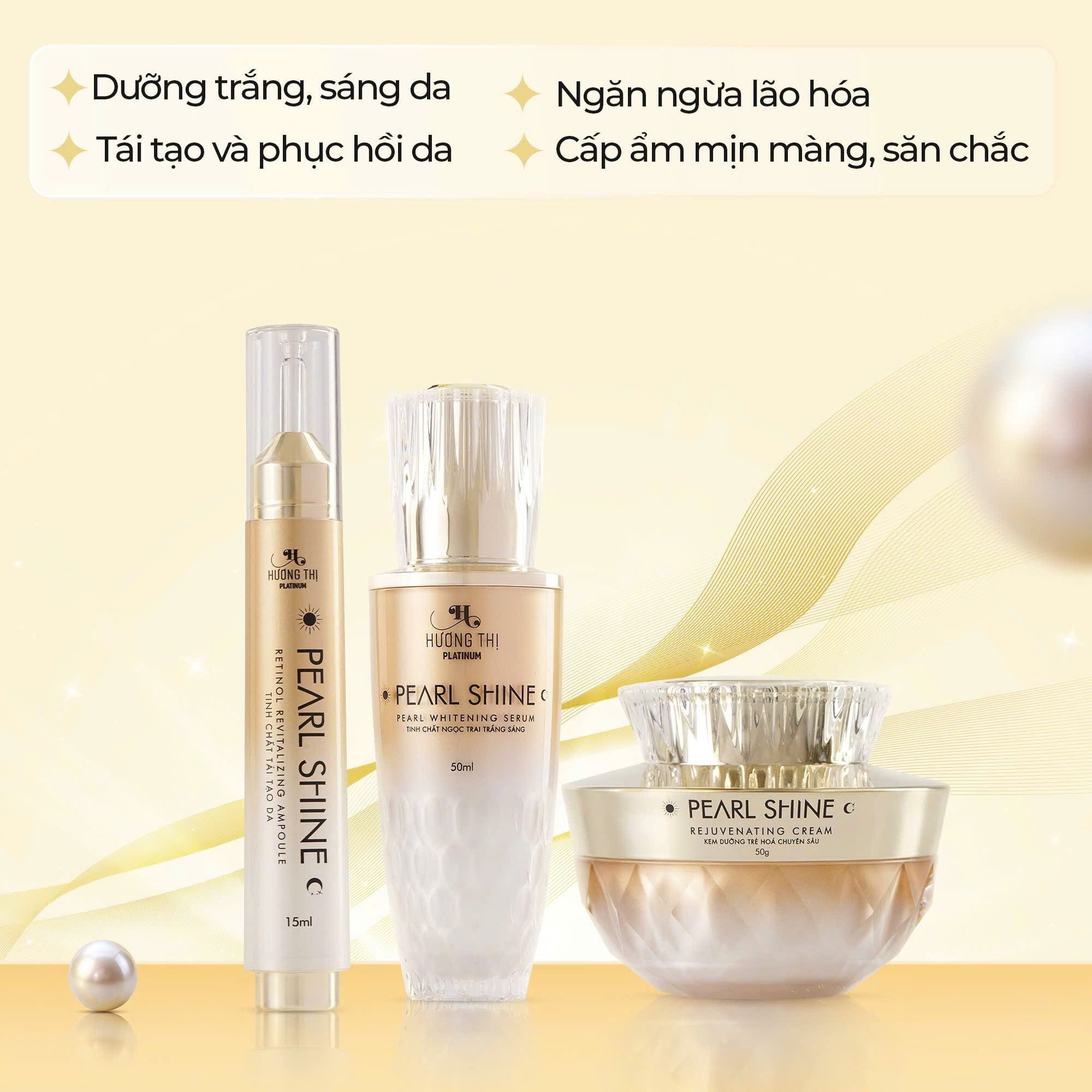  Bộ chăm sóc da mặt ngọc trai trắng sáng (Pearl shine Whitening facial care) 