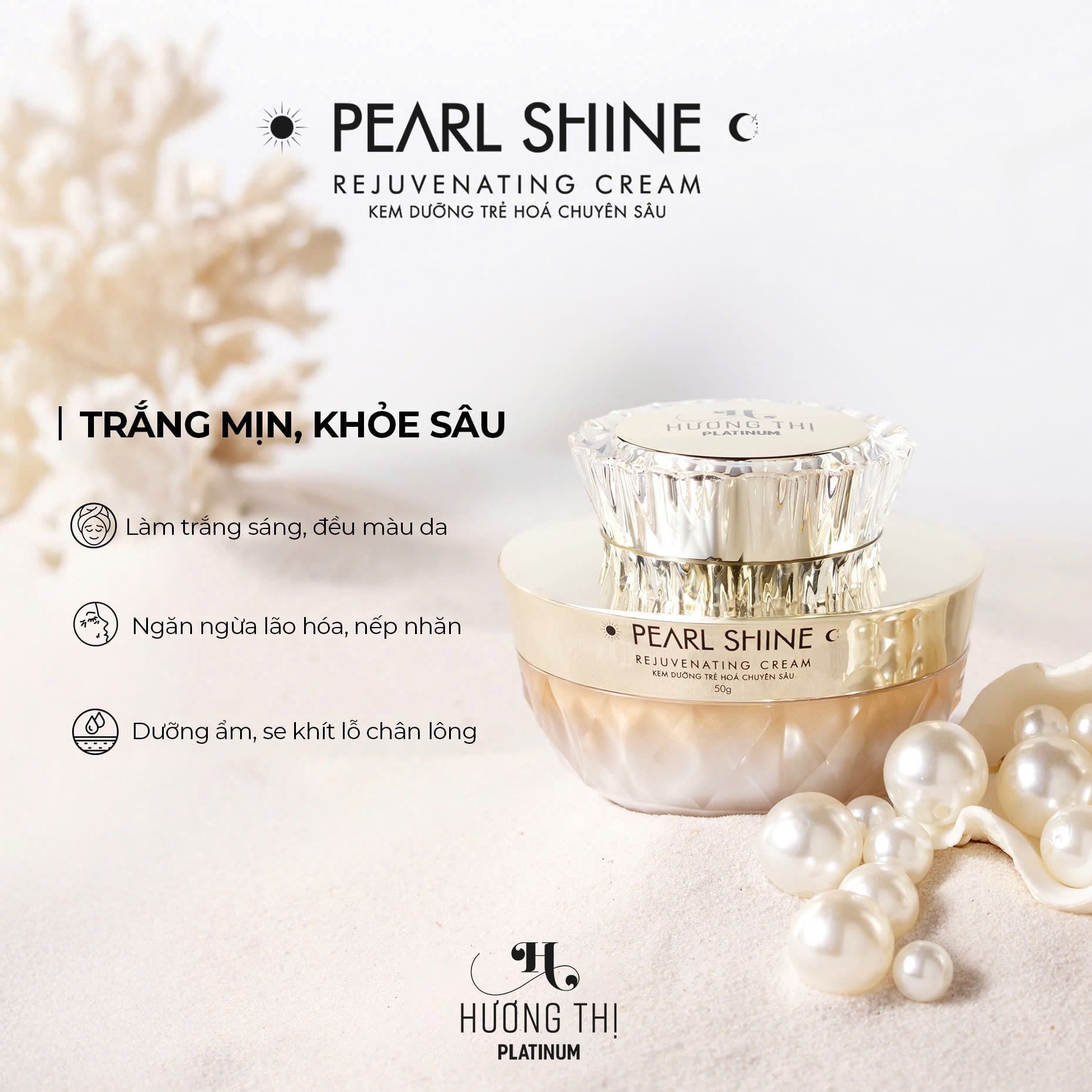  Bộ chăm sóc da mặt ngọc trai trắng sáng (Pearl shine Whitening facial care) 