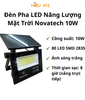  Đèn Pha LED Năng Lượng Mặt Trời Novatech 10W - S110 
