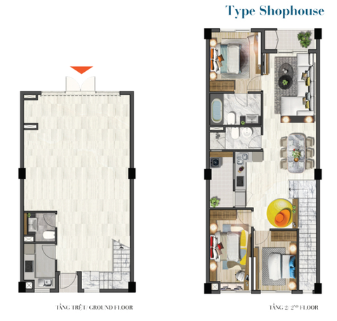  Layout Shophouse Khối Đế 