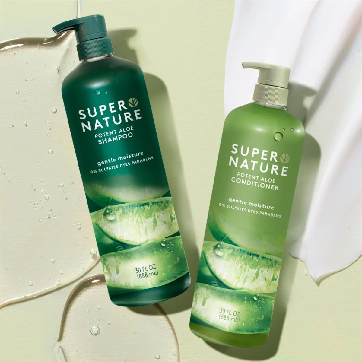  D6- Set gội xả nha đam Super nature 888ml x 2 