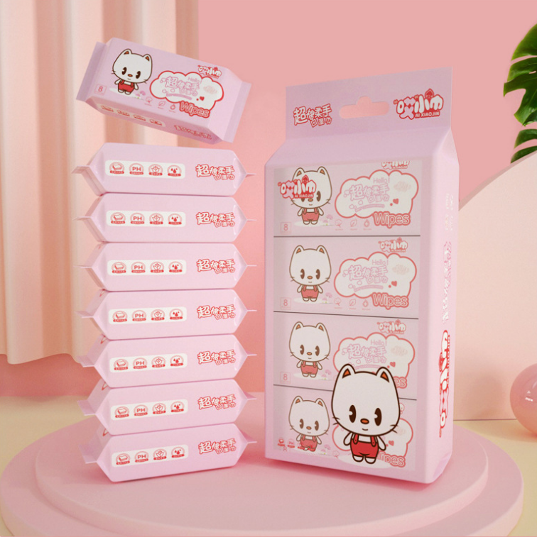  B348- (Set 5 gói) Khăn ướt mini 8 gói 