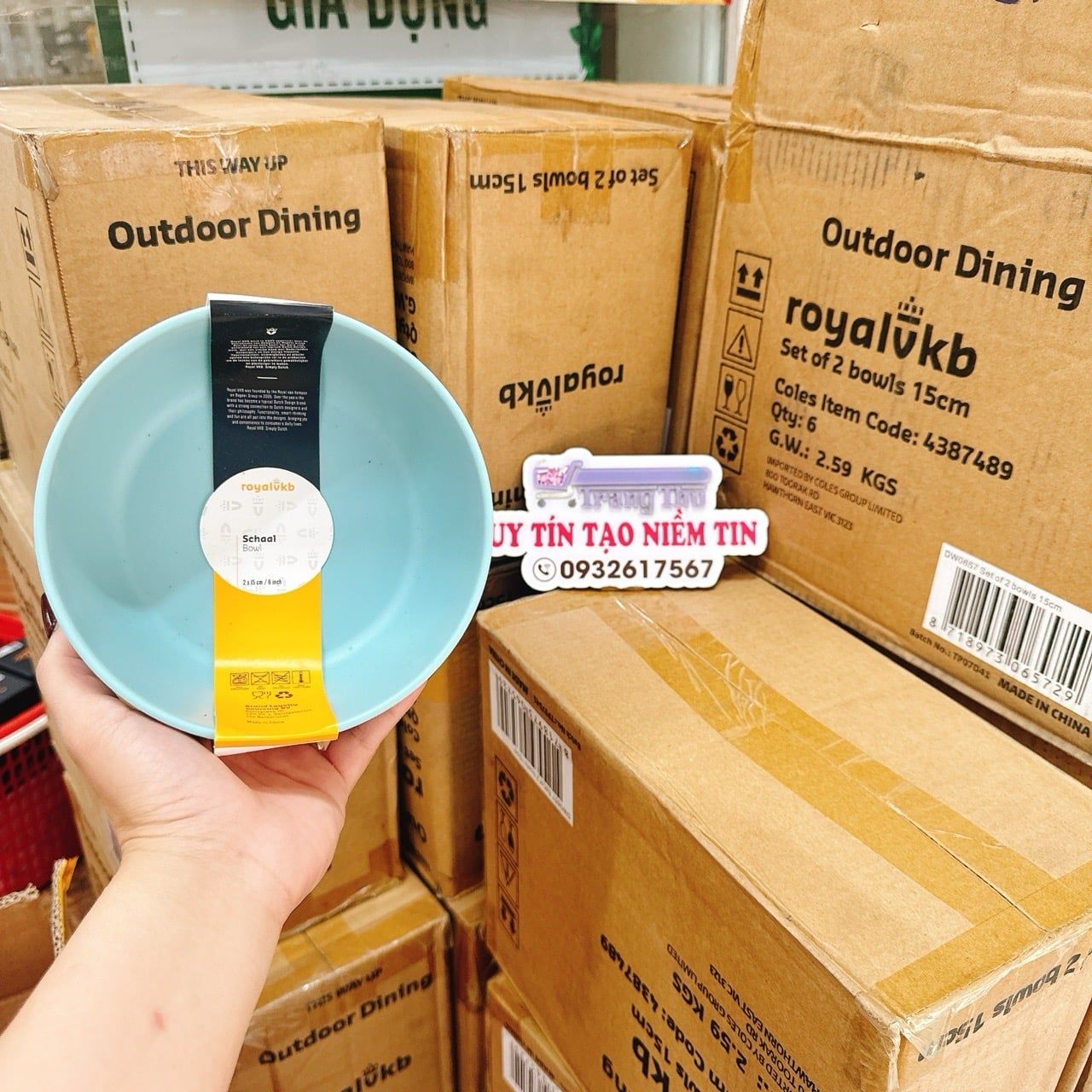  D9- (Combo 2) Set 2 tô Royalvkb 15cm 