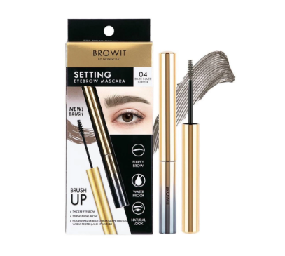  D62- Mascara Mày Browit By Nongchat Setting New Brush #04 Dark Black Coffee 