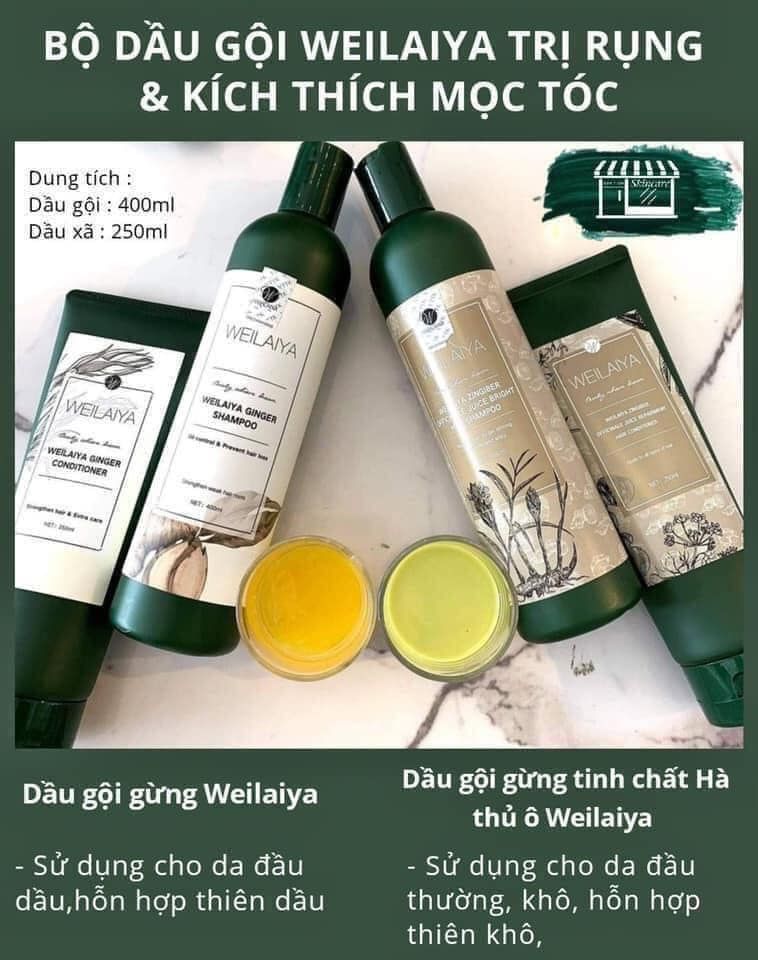  Gội xả Weilaiya 400ml x 2 