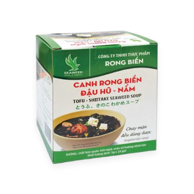  A512- Rong biển nấu canh đậu hũ, nấm hộp 5gx 10 gói 