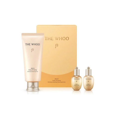  M7- Set Sữa Rửa Mặt Dưỡng Ẩm Whoo 180ml + nước hoa hồng 20ml + sữa dưỡng 20ml 