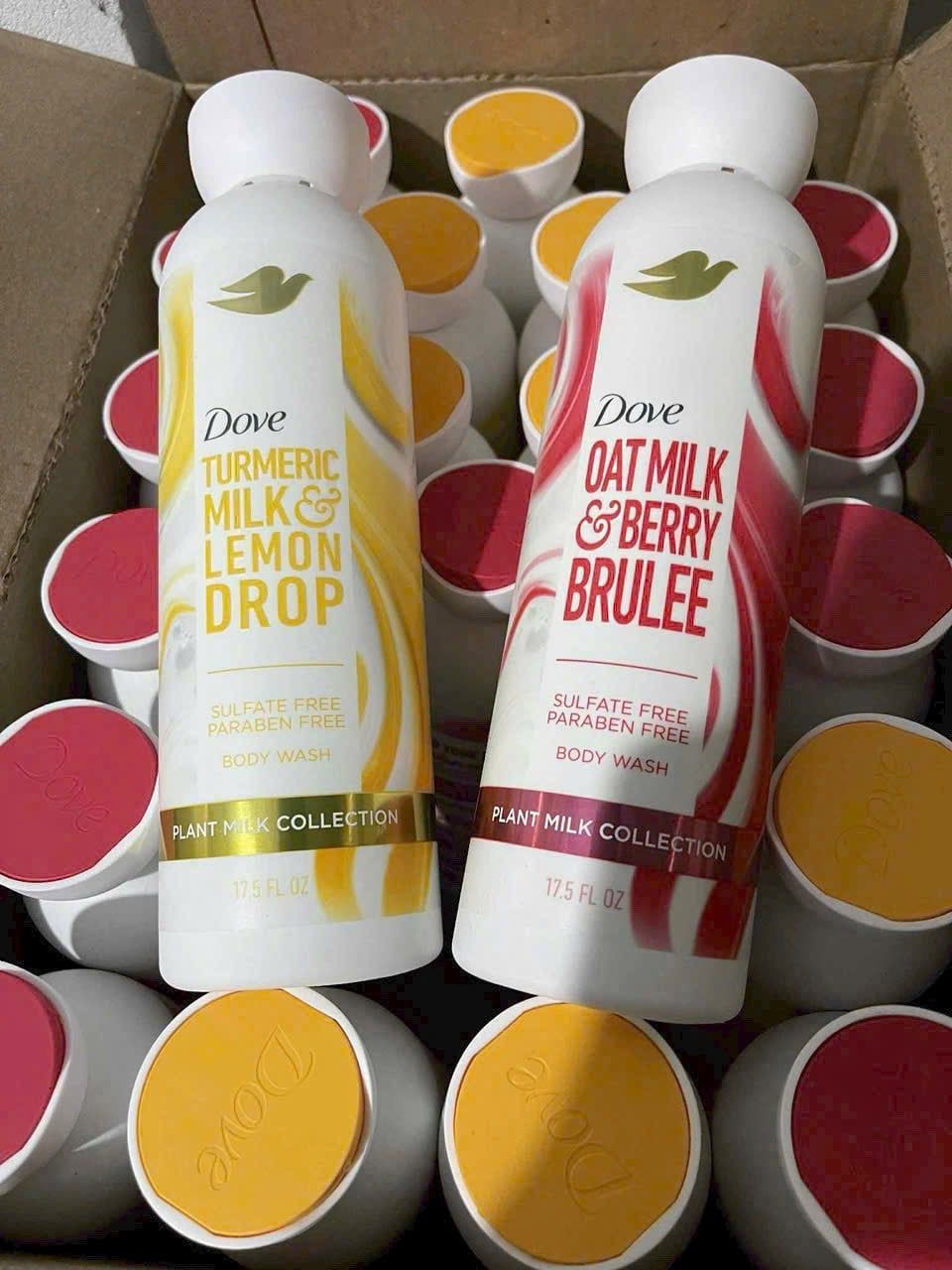  B533- Sữa tắm Dove OPlant milk collection 518ml #Màu đỏ 