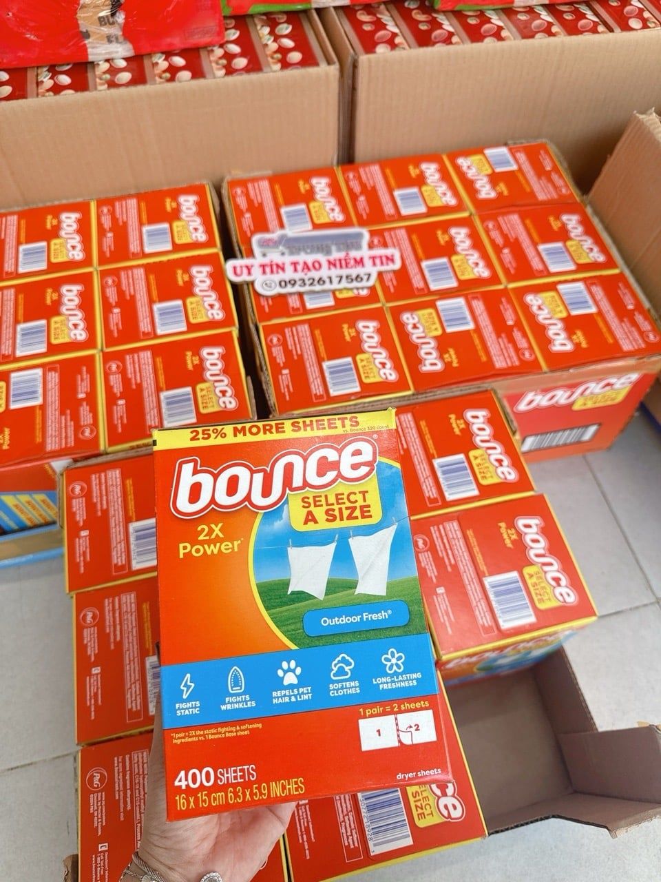  B412- Giấy thơm Boucne hộp 400 tờ 2x power 