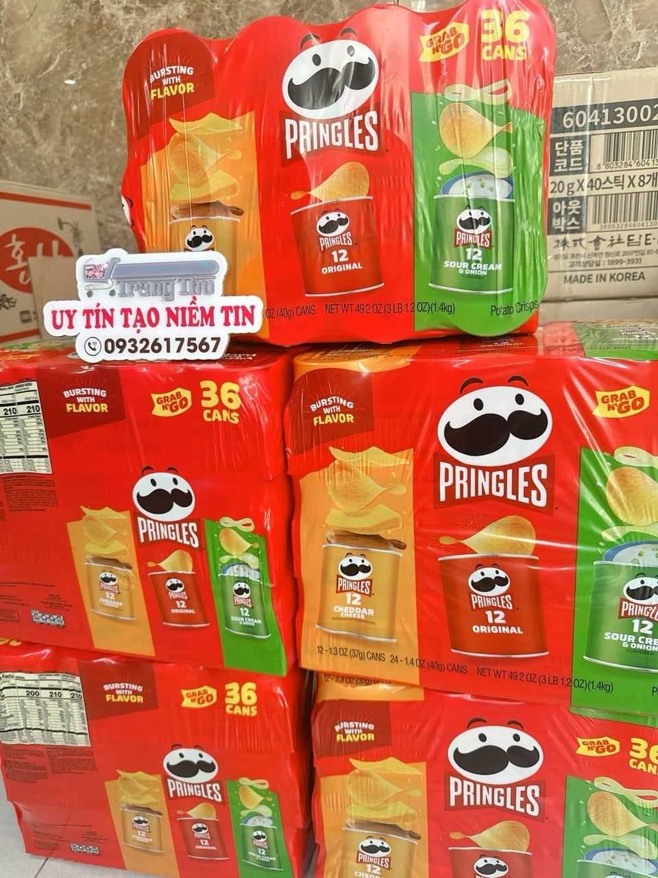  B413- Snack Khoai Tây Pringles Mỹ 