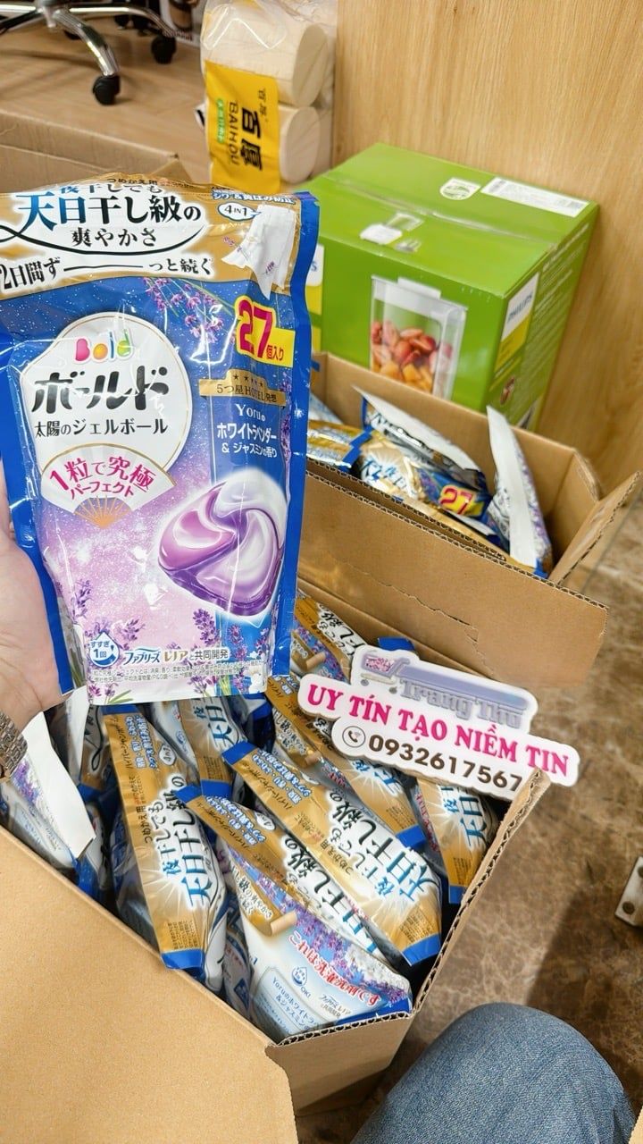  H73- Viên giặt nhật 4in1 túi 27v #lavender 