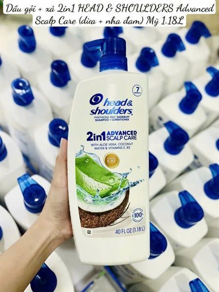  A550- Dầu gội  Head 2in1 dừa nha đam mỹ 1.18l 