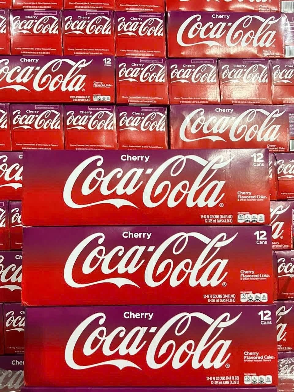  B204- Nước ngọt mỹ Coca Cherry thùng 12 lon 