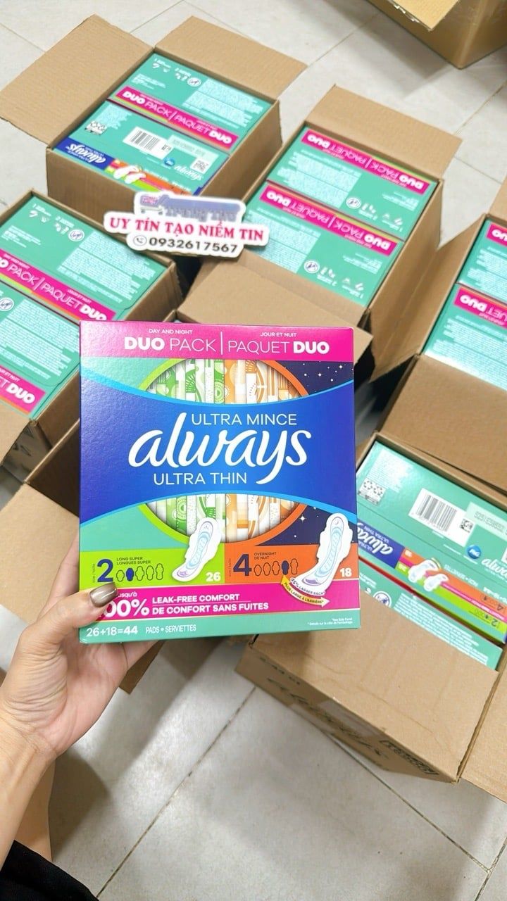  C99- Băng vệ sinh Always mỹ ngày- đêm ultra mince 44 miếng 