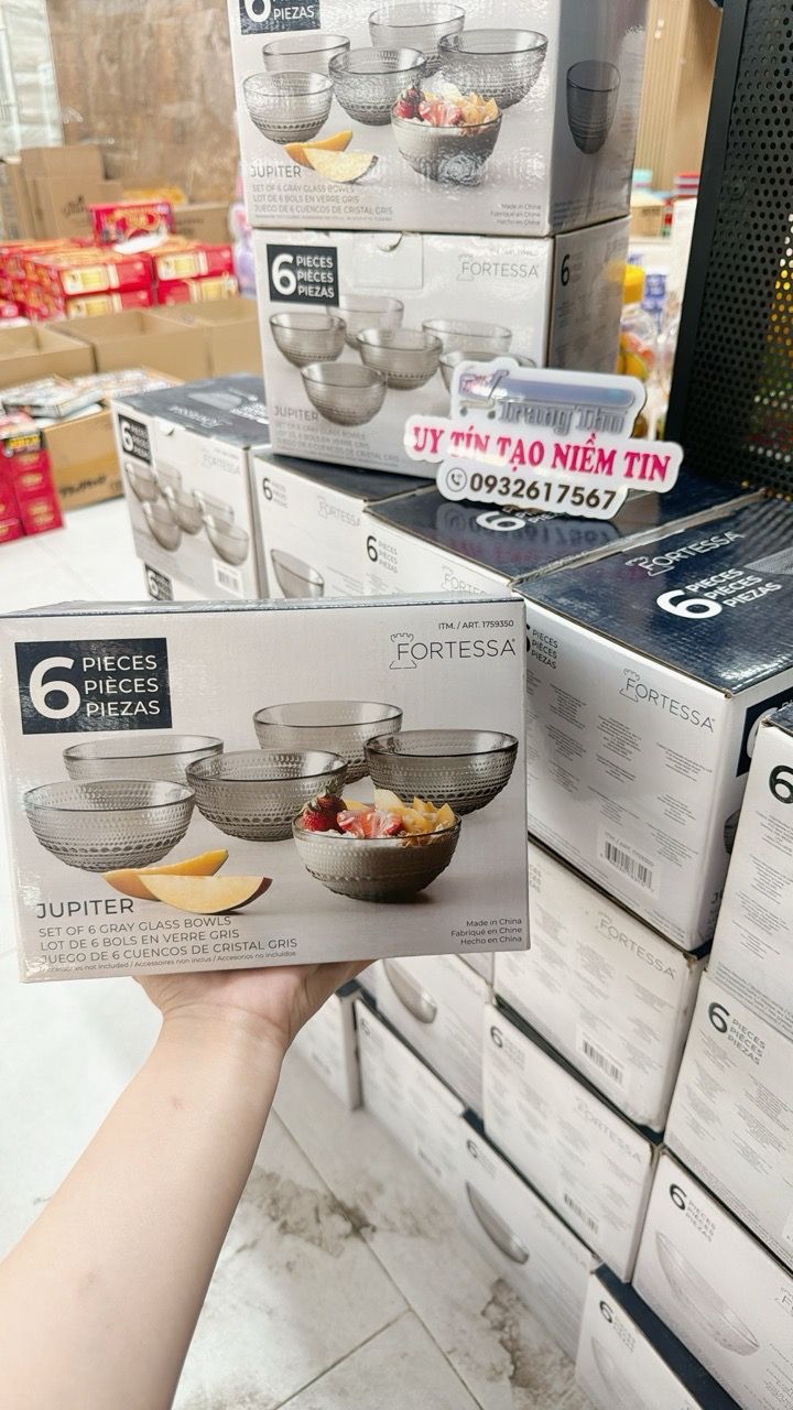  H38 - Set 6 chén thủy tinh Mỹ Fortessa 