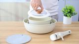  K64- Bộ nồi chảo seka 6 chi tiết tay cầm rời skj6 