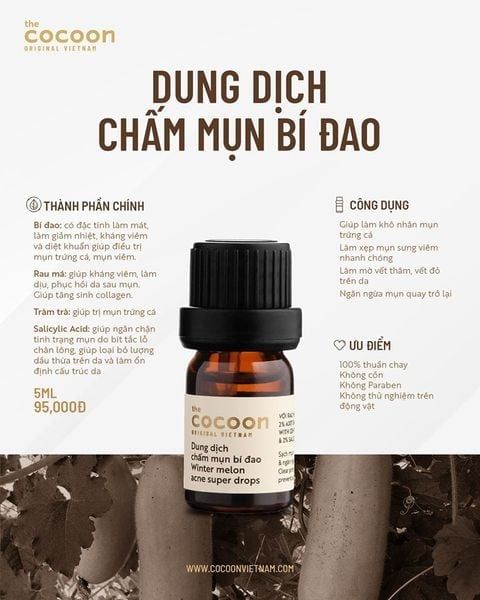  M24- Tinh chất chấm mụn bí đao cocoon - 5ml(VAT) 
