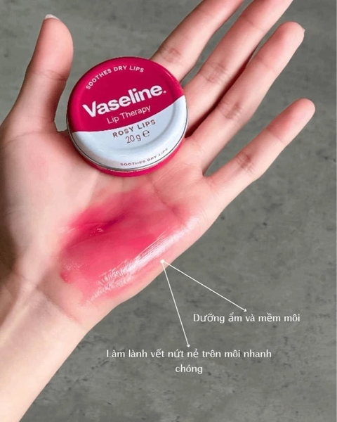  D73- Dưỡng môi Vaseline hồng 20g 