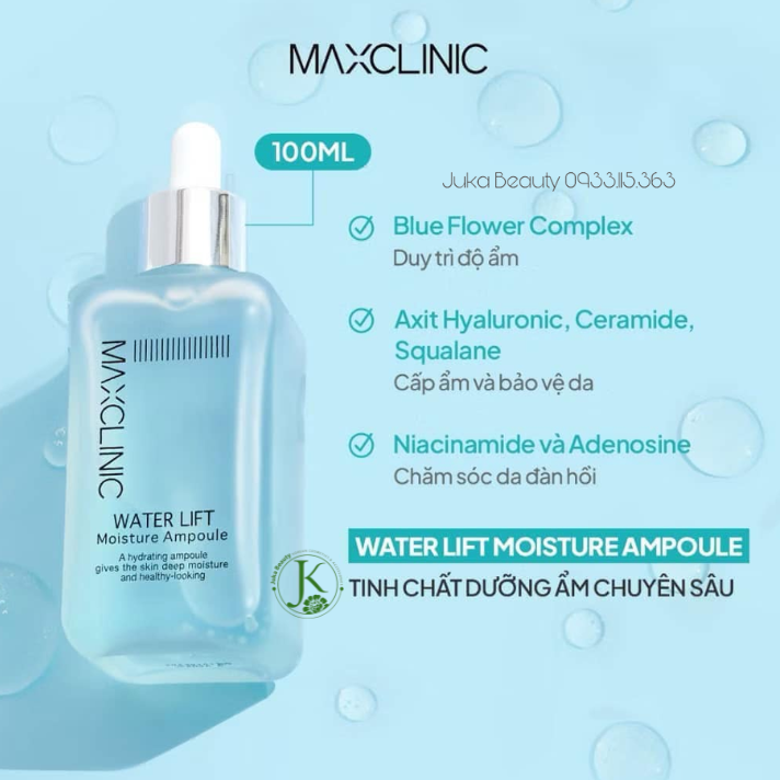  D3- Tinh Chất Maxclinic Water Lift Moisture Ampoule 100ml 