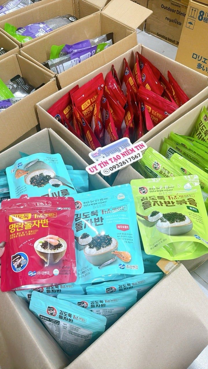  H80- (combo 3 gói 3 vị)  Rong biển rắc cơm hàn quốc 35g 