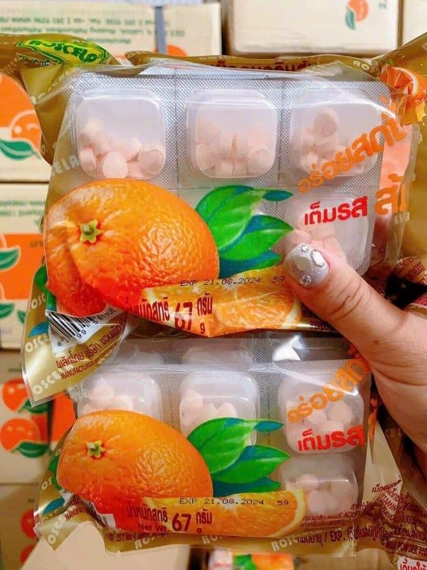  B255- (Combo 3 gói) Kẹo vitamin C trái cây thái lan 67g 