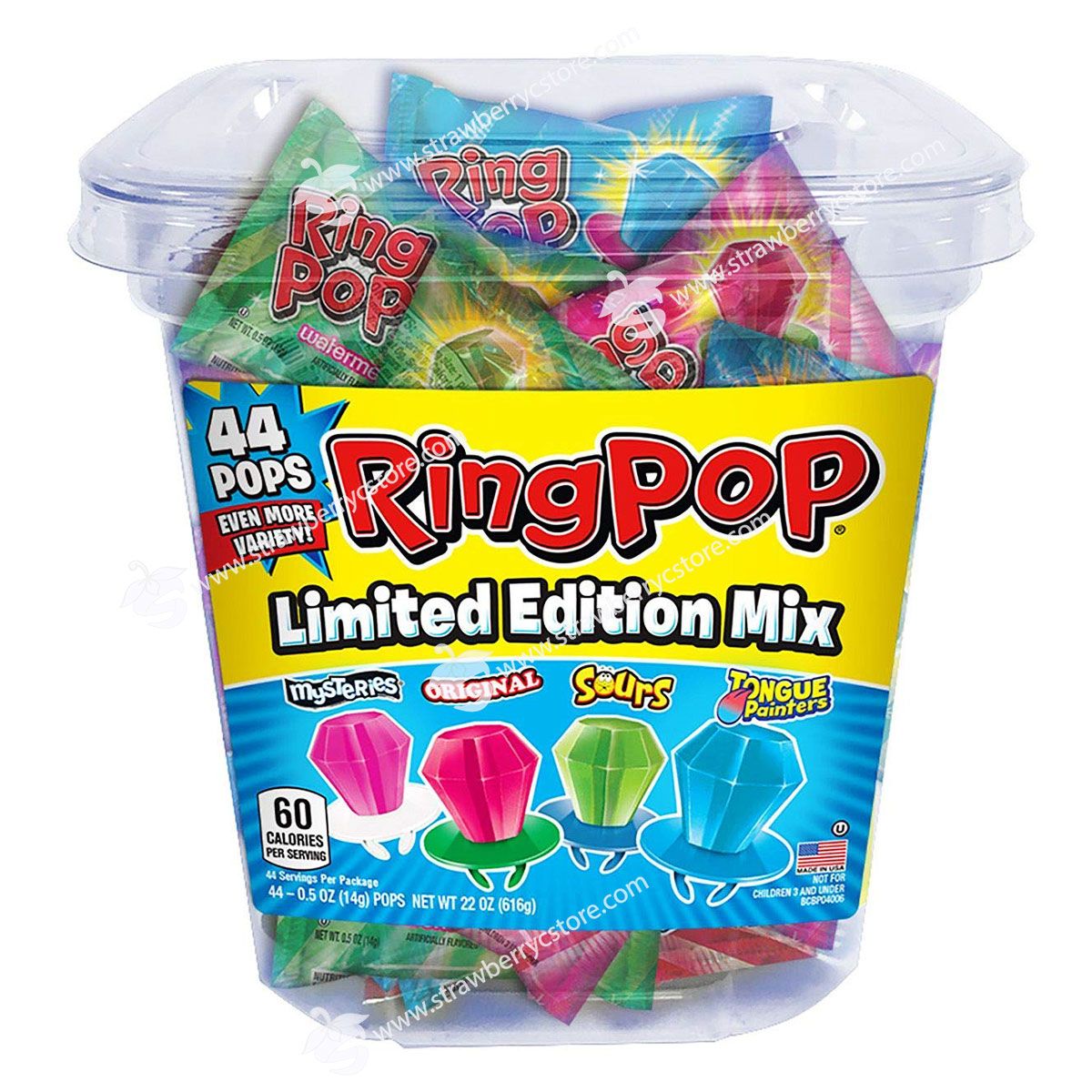  A368- Kẹo nhẫn trái cây mỹ hộp 44c 