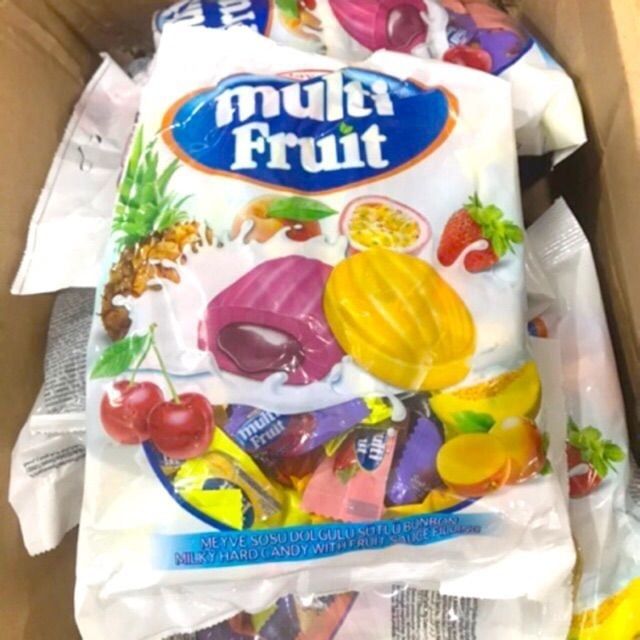  B206- Kẹo cứng nhân trái cây tổng hợp multi tayas  túi 1kg 