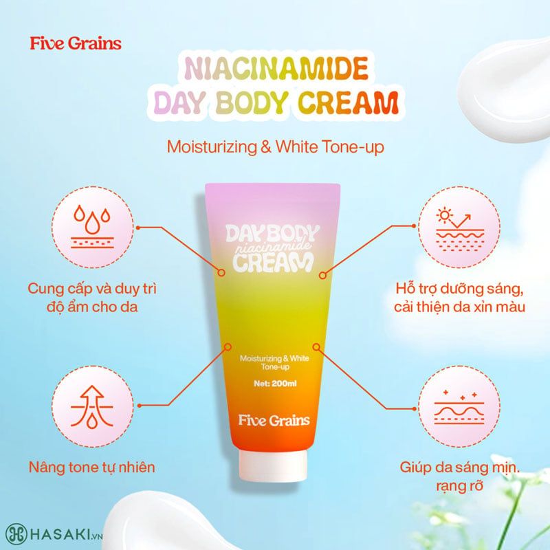  M85- Sữa Dưỡng Thể Five Grains Sáng Da Nâng Tông Ban Ngày 200ml 