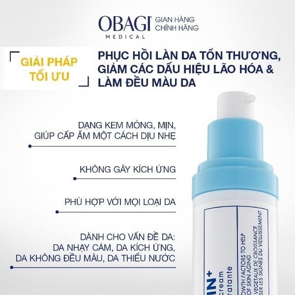  M89- Kem Dưỡng Ẩm Phục Hồi Làm Dịu Da Obagi Clinical Kinetin+ Hydrating - 50ml(VAT) 