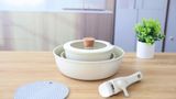  K64- Bộ nồi chảo seka 6 chi tiết tay cầm rời skj6 