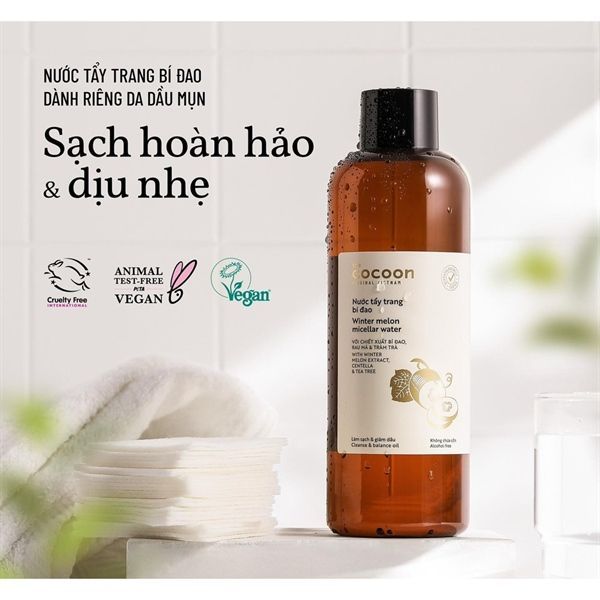  C83- Nước Tẩy Trang Cocoon Bí Đao Làm Sạch và Giảm Dầu Chai 500ml 