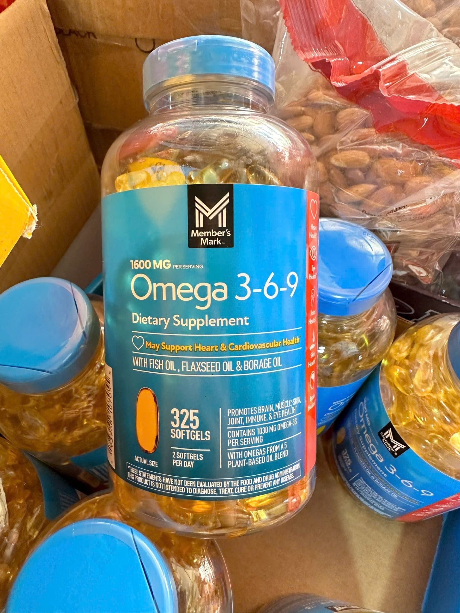  A39 - Viên  dầu cá Omega 3 6 9 Supports Heart Health 1600mg 300 viên Mỹ 