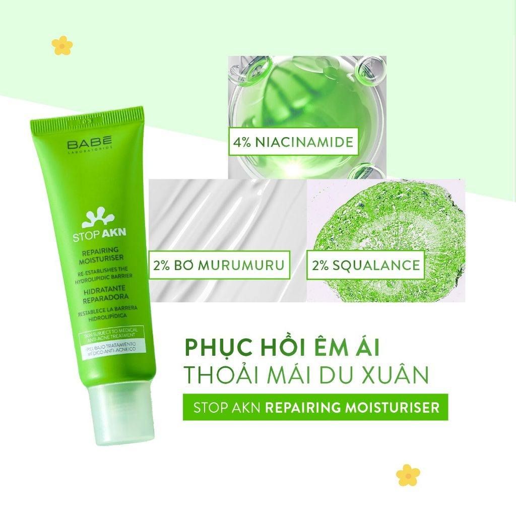  B462- Kem Dưỡng Phục Hồi Cho Da Mụn Babe Stop Akn Moisturising Repair Cream 50ml 