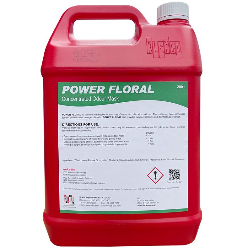  A554- Lau sàn đỏ đuổi muỗi POWER FLORAL 5L 