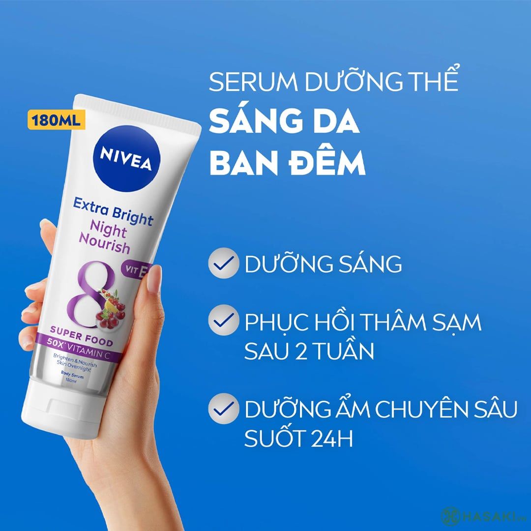  D64- Serum Dưỡng Thể Nivea Dưỡng Trắng Ban Đêm 200ml 