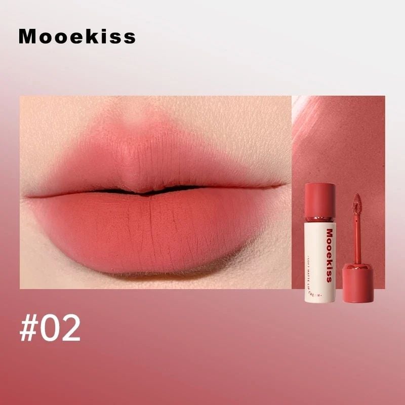  T5 - Son kem Mooekiss Soft Matte Lip Cream 3G #02 