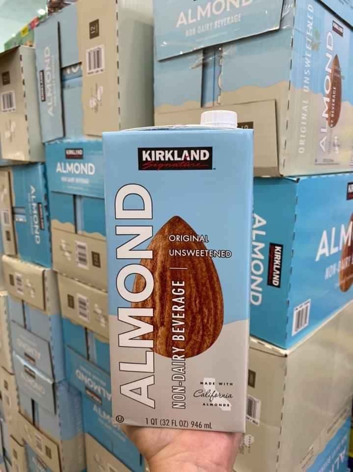  D5- Sữa hạnh nhân Organic không đường Kirkland Signature Almond 946ml Thùng 12 hộp 