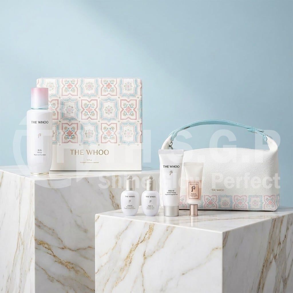  E85- Set 5 món tinh chất The whoo bichup treatment essence + giỏ the whoo 