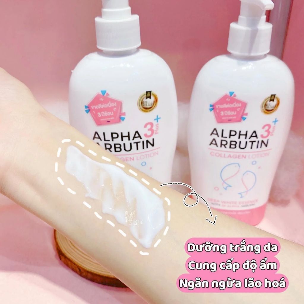  D55- Sữa Dưỡng Thể Alpha Arbutin Collagen Lotion Dưỡng Trắng Da 500ml Precious 